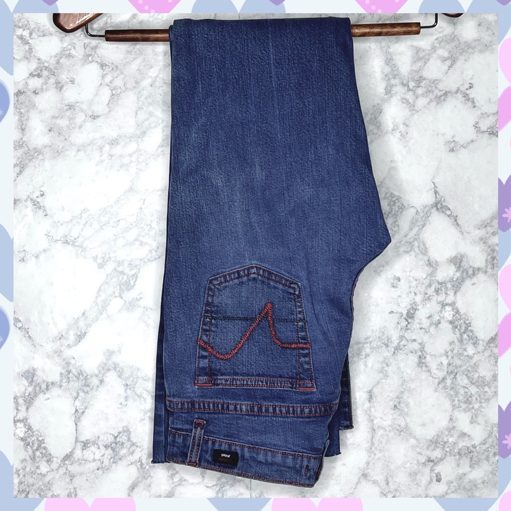 UK Vigoss British Y2K Raw Hem Rare Medium Wash Denim Jeans Women’s 7 / 8